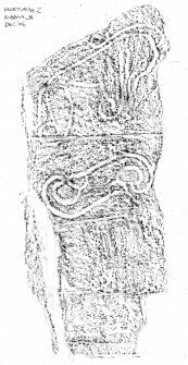 Rubbing of Mortlach 2 Pictish symbol stone