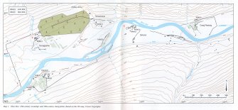 Publication drawing; Glen Dee, 18th century townships and 19th century sheep farms