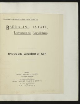 Estate Exchange. Barnaline. No.1478. Sale Brochure