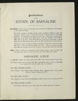 Estate Exchange. Barnaline. No.1478. Sale Brochure