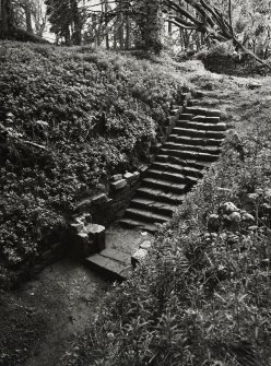 Yester Castle, Gifford.  Excavation of Steps