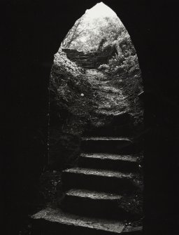 Yester Castle, Gifford.  Excavation of Steps