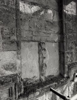 Huntly Castle.  Details - Stone Ornament (Lettering, etc)