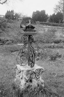 View of garden ornament at Winton House.