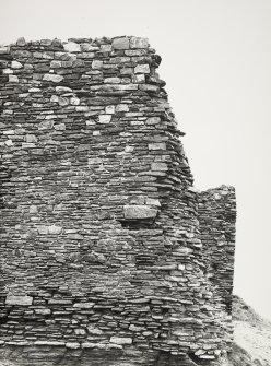 Castle of Old Wick, Showing repairs to Stonework 1961