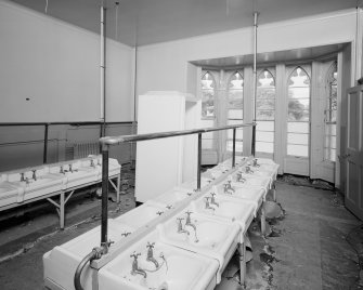 Carstairs House, interior.
View of wash-room on first floor.