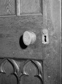 Carstairs House, interior.
Detail of specimen door handle.