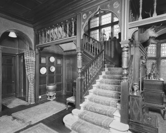 Kinlochmoidart House. Staircase, view from west