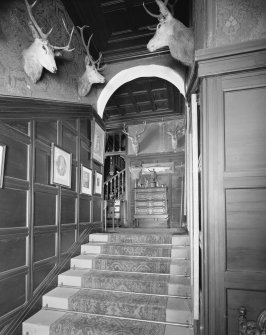 Kinlochmoidart House. Entrance staircase, view from south