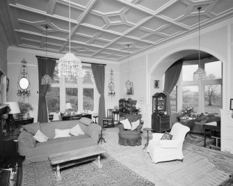 Kinlochmoidart House. Drawing room, view from east