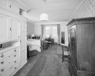 Kinlochmoidart House. Principal floor, master bedroom, view from south east.