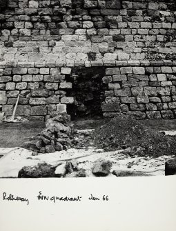 Rothesay Castle Investigation of Splayed Base 1965-66 Photos .Feb1966