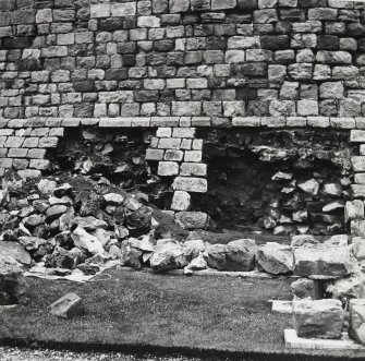 Rothesay Castle Investigation of Splayed Base 1965-66 Photos .Feb1966