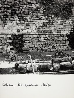 Rothesay Castle Investigation of Splayed Base 1965-66 Photos .Feb1966