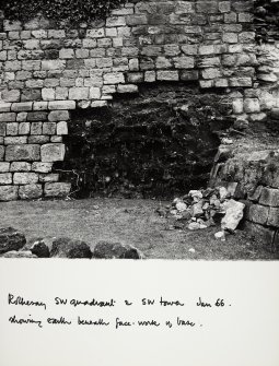Rothesay Castle Investigation of Splayed Base 1965-66 Photos .Feb1966