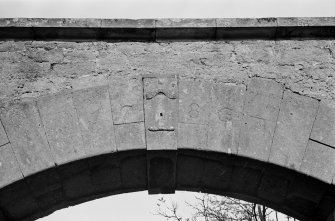 Detail of archway in garden wall, Amisfield House.