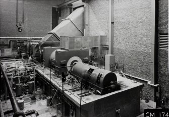 Images from photo album titled 'Clyde's Mill', Gen. Station No. 174, Turbine Hall from Loading Bay