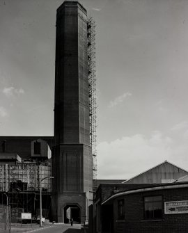 Image from photo album titled 'Braehead Oil Conversion', Chimney from Entrance