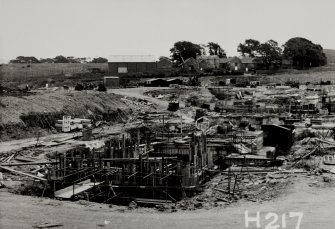 Image from photo album titled 'Hunterston B', Power Station No. H 217, No. 8 T/A Block sub foundation viewed from North West corner