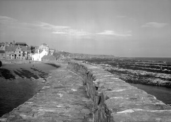 View of the Gyles from end of Harbour wall, Pittenweem.