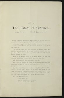 Estate Exchange Brochure no.1475.
Sale Particulars for The Strichen, Auchmedden and Orrok Estates
Map, text and photographic views.