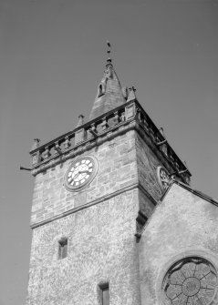 View of steeple, Pittenweem Parish Church.