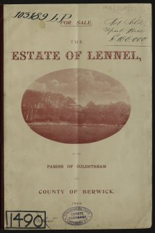 Estate Exchange. Lennel.  No 1490.  Sale brochure 
