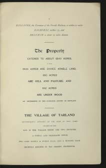 Estate Exchange Sale brochure. no. 1468. 
Titled: 'The Estate of Cromar Situate in the Parished of Tarland and Migvie Logie-Coldstone and Coull. Messrs Lindsay, Jamieson and Haldane.'