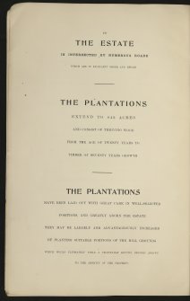 Estate Exchange Sale brochure. no. 1468. 
Titled: 'The Estate of Cromar Situate in the Parished of Tarland and Migvie Logie-Coldstone and Coull. Messrs Lindsay, Jamieson and Haldane.'