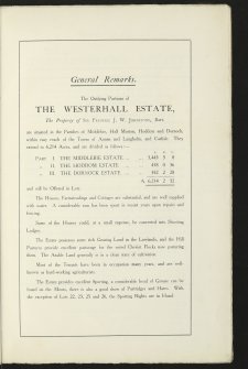 Estate Exchange. Westerhall Estate.  No 1498,  Sale brochure