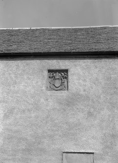 Detail of stone set into Westerly wall, St John's Episcopal Church, Pittenweem.