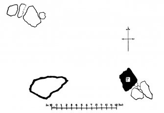 Remains of Circle at Bellman's Wood; Ground-Plan (PSAS 40, 1905-1906, fig 17, p182)