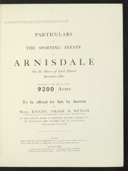 Extates Exchange. Arnisdale Estate. Sale Brochure. No 1502