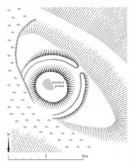 Plan of the ditched barrow or cairn in Glen Bee.