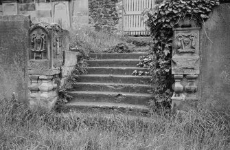 View of steps, Old Churchyard, Eyemouth.