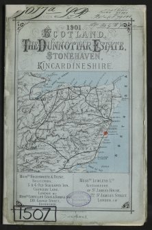 Estates Exchange. No. 1507. Sale brochure.

Title: 'The Dunottar Estate, Stonehaven, Kincardineshire'.
Dunnotar House, East Carmont farm, Clochnahill Farm, Nether Criggie, Upper Criggie, Briggs of Criggie, Fallside Farm, Glasslaw Farm.