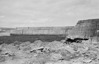 General view of sea wall, Eyemouth.