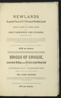 Estates Exchange. No. 1507. Sale brochure.

Title: 'The Dunottar Estate, Stonehaven, Kincardineshire'.
Dunnotar House, East Carmont farm, Clochnahill Farm, Nether Criggie, Upper Criggie, Briggs of Criggie, Fallside Farm, Glasslaw Farm.