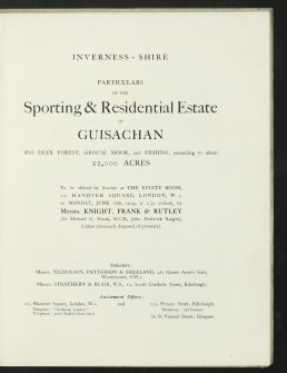 Estate Exchange. Guisachan. No 1504  Sale Brochure