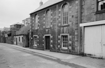 General view of Evangelical Union Congregational Church and adjoining cottage, Church Street, Eyemouth, from SE.