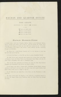 Estate Exchange. Rachan & Quarter Kingledores and Glenrath & Hallmanor Estates. Nos 1513  Sale brochures 1897 (not sold)
