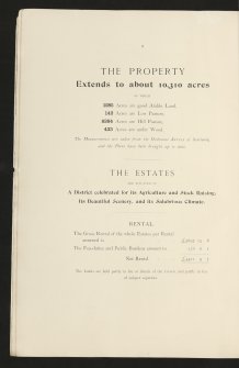 Estate Exchange. Rachan & Quarter Kingledores and Glenrath & Hallmanor Estates. Nos 1514  Sale brochures 1896 (not sold)
