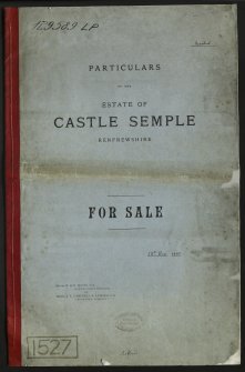 Estate Exchange No.1527. The Estate of Castle Semple. Sale Brochure.