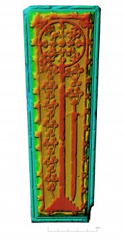 DEM visualisation of Ardrossan Sarcophagus lid
