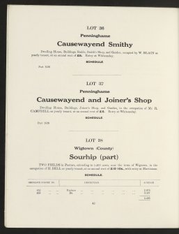 Sales Brochure titled, 'Galloway Estate'