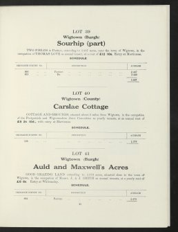 Sales Brochure titled, 'Galloway Estate'