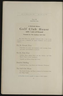 Particulars of the residential, agricultural and sporting estate of Kilmahew, extending (as now about to be offered) to an area of 1552 acres to be offered by auction as a whole or in 16 lots, by Messrs Knight, Frank and Rutley at East Room, MacLellan Galleries, 270 Sauchiehall Street, Glasgow, on Monday 3rd November 1919 at 2.30 o'clock,
