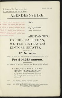 Estate Exchange. Keithhall, Ardtannes, Crichie, Balbithan, Wester Fintray, Kintore.  No 1472.  Sale Brochure
