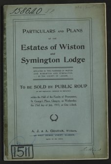 Estates Exchange. Estates of Wiston and Symington Lodge. Sale brochure. No 1511.