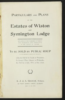 Estates Exchange. Estates of Wiston and Symington Lodge. Sale brochure. No 1511.
